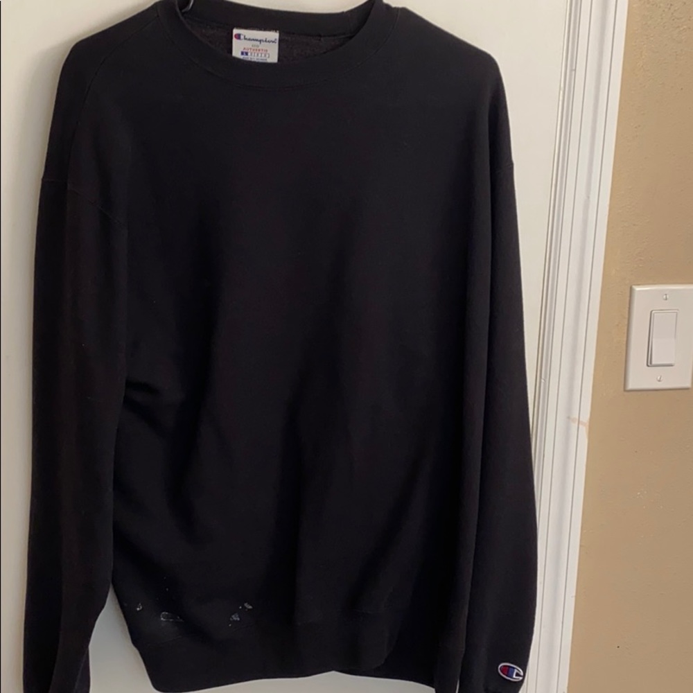 Black champion crew neck
